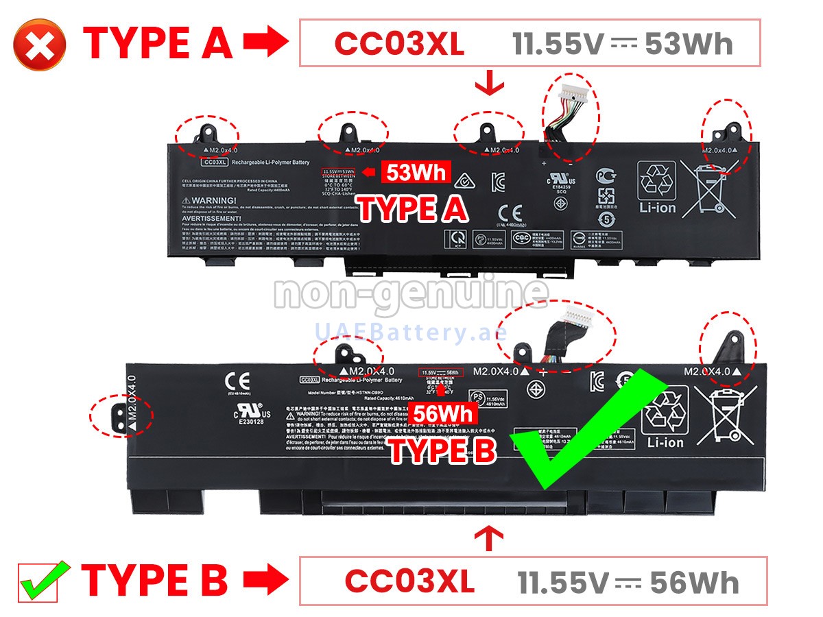 باتری CC03XL 56 واتی